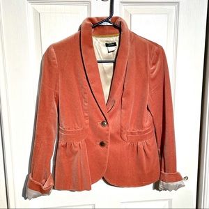 J Crew Blush-Colored Velvet Blazer